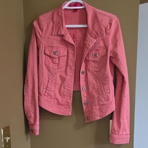 Tinseltown Coral Jean Jacket